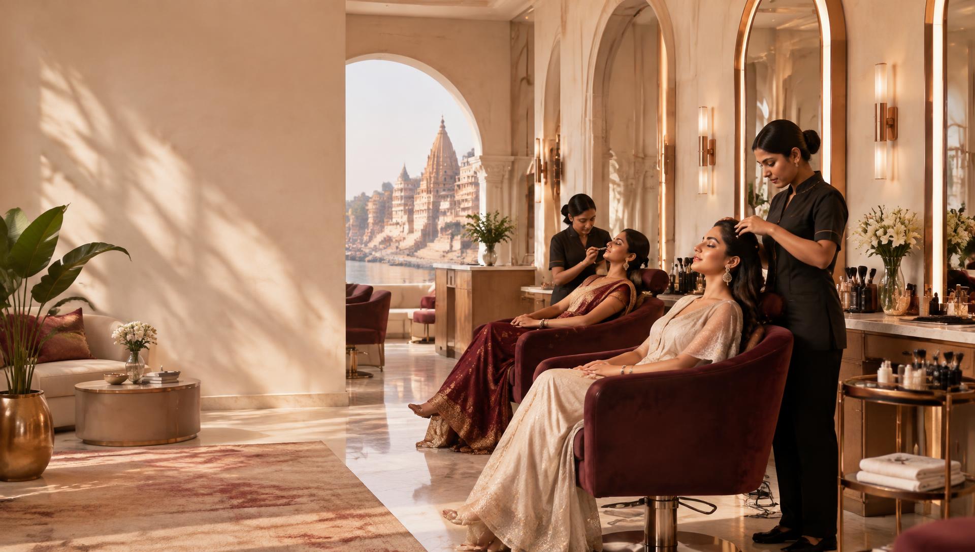 Inside the HIGHLIGHT salon in Varanasi